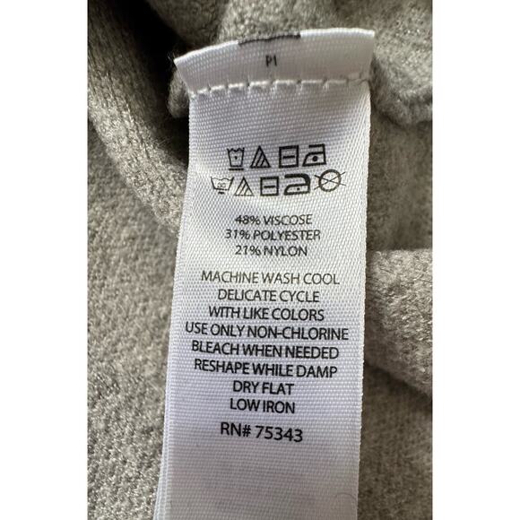 Cynthia Rowley Smart Heather Grey White Checked Soft Knit Jumper Women's Large - Picture 4 of 7